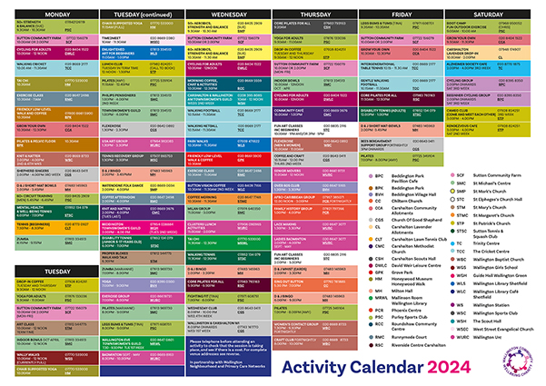 Activity Calendar 2024